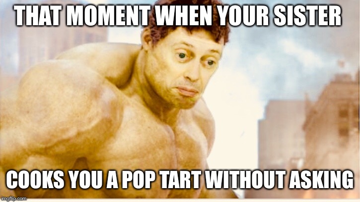 THAT MOMENT WHEN YOUR SISTER; COOKS YOU A POP TART WITHOUT ASKING | image tagged in poptart,memes | made w/ Imgflip meme maker
