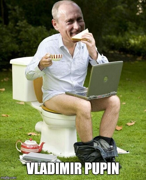 Vladimir Putin | VLADIMIR PUPIN | image tagged in vladimir putin | made w/ Imgflip meme maker