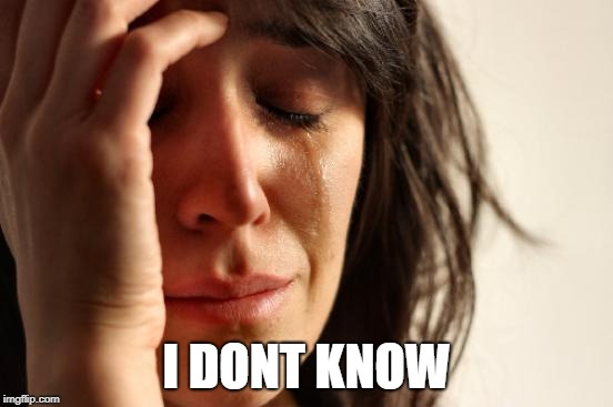 First World Problems Meme | I DONT KNOW | image tagged in memes,first world problems | made w/ Imgflip meme maker
