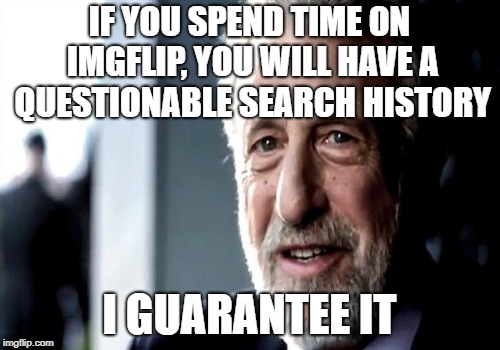IF YOU SPEND TIME ON IMGFLIP, YOU WILL HAVE A QUESTIONABLE SEARCH HISTORY I GUARANTEE IT | made w/ Imgflip meme maker