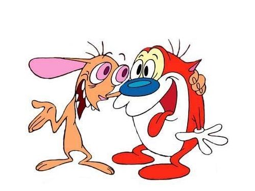 High Quality ren and stimpy Blank Meme Template