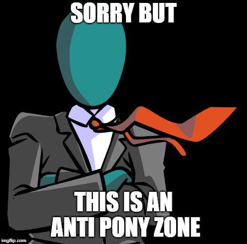SORRY BUT; THIS IS AN ANTI PONY ZONE | made w/ Imgflip meme maker