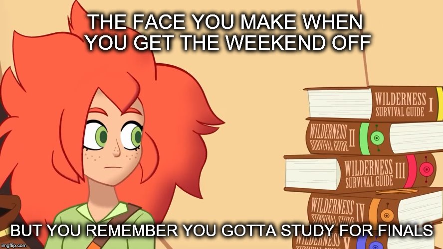 Nomad of Nowhere Meme | THE FACE YOU MAKE WHEN YOU GET THE WEEKEND OFF; THE FACE YOU MAKE WHEN YOU GET THE WEEKEND OFF; BUT YOU REMEMBER YOU GOTTA STUDY FOR FINALS | image tagged in nomad of nowhere | made w/ Imgflip meme maker