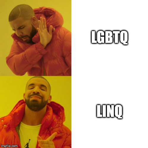 Drake Blank | LGBTQ; LINQ | image tagged in drake blank | made w/ Imgflip meme maker