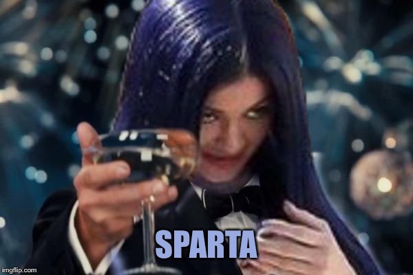 Kylie Cheers | SPARTA | image tagged in kylie cheers | made w/ Imgflip meme maker