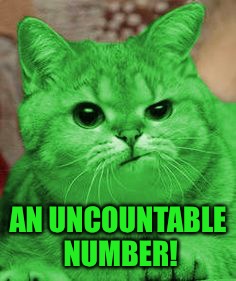 RayCat Annoyed | AN UNCOUNTABLE NUMBER! | image tagged in raycat annoyed | made w/ Imgflip meme maker