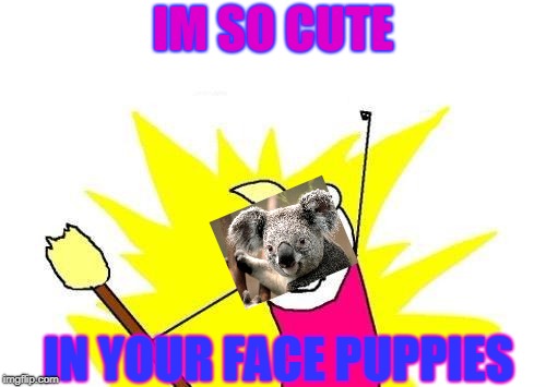 X All The Y | IM SO CUTE; IN YOUR FACE PUPPIES | image tagged in memes,x all the y | made w/ Imgflip meme maker