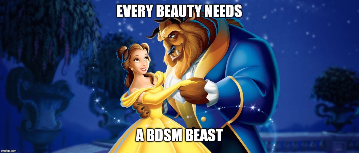 Beauty and the beast | EVERY BEAUTY NEEDS; A BDSM BEAST | image tagged in beauty and the beast | made w/ Imgflip meme maker