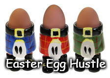 Easter Hustle | Easter Egg Hustle | image tagged in easter,easter eggs,hustle,kilt | made w/ Imgflip meme maker