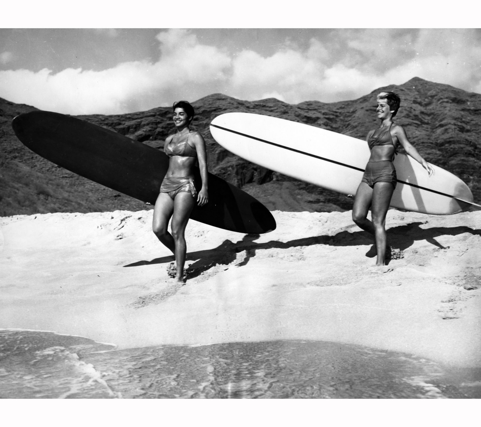 High Quality Surfer girls vintage Blank Meme Template