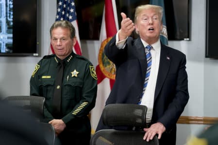 Sheriff Israel with Donald Trump  Blank Meme Template