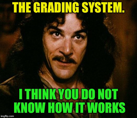 THE GRADING SYSTEM. I THINK YOU DO NOT KNOW HOW IT WORKS | made w/ Imgflip meme maker
