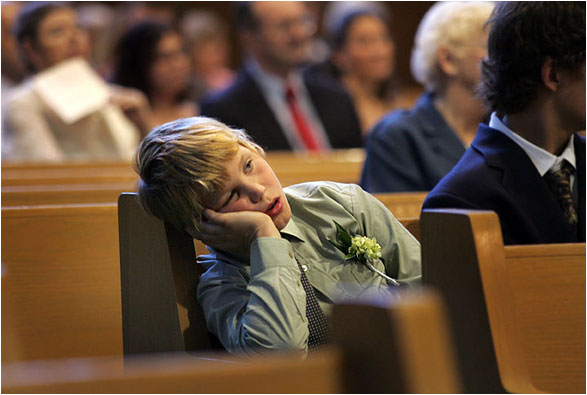 Bored church kid Blank Meme Template