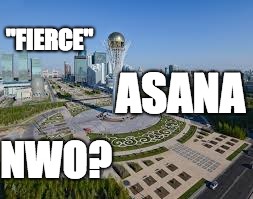 Asana | "FIERCE"; ASANA; NWO? | image tagged in nwo | made w/ Imgflip meme maker