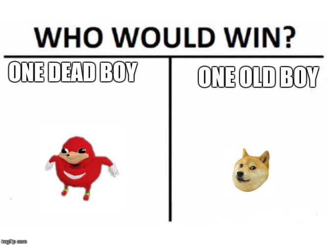 who would win | ONE OLD BOY; ONE DEAD BOY | image tagged in dank memes | made w/ Imgflip meme maker