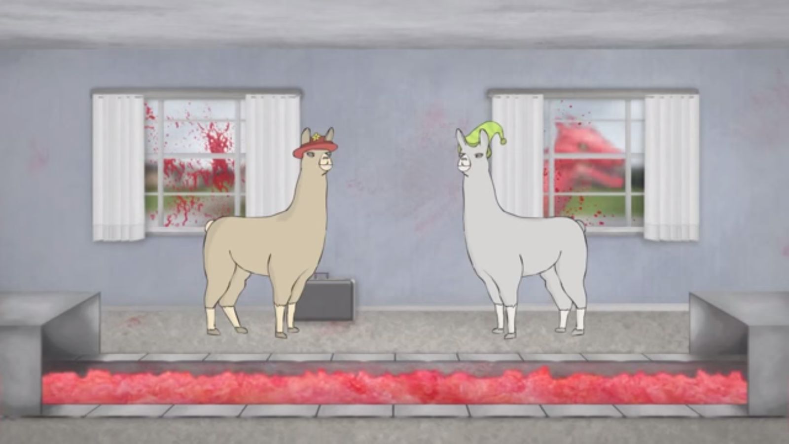 High Quality Llamas With Hats Meat Dragon Blank Meme Template