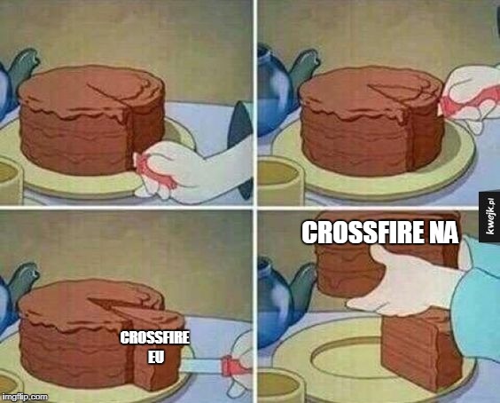 I Don't Agree, But 80% do | CROSSFIRE NA; CROSSFIRE EU | image tagged in cake slice,crossfire europe,crossfire meme,crossfire memes,crossfire na,memes | made w/ Imgflip meme maker