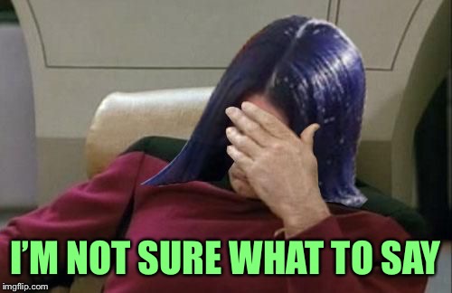 Mima facepalm | I’M NOT SURE WHAT TO SAY | image tagged in mima facepalm | made w/ Imgflip meme maker