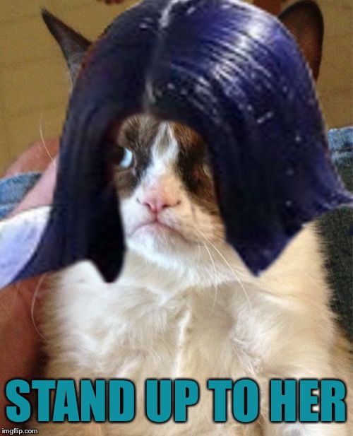 Grumpy Mima | STAND UP TO HER | image tagged in grumpy mima | made w/ Imgflip meme maker