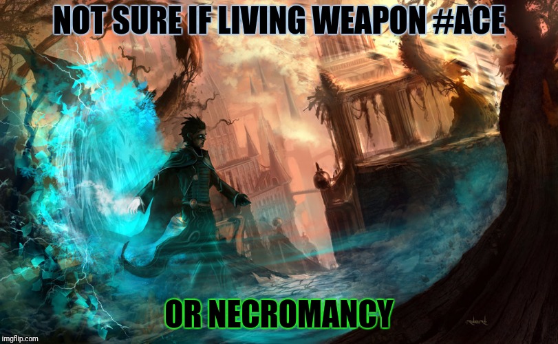 NOT SURE IF LIVING WEAPON #ACE OR NECROMANCY | made w/ Imgflip meme maker