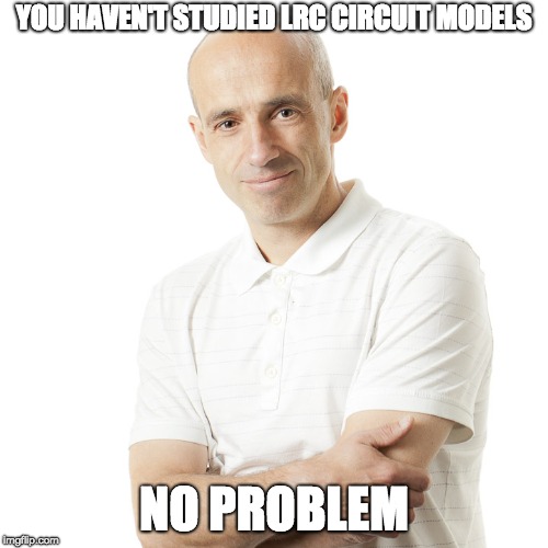 bald | YOU HAVEN'T STUDIED LRC CIRCUIT MODELS; NO PROBLEM | image tagged in bald | made w/ Imgflip meme maker