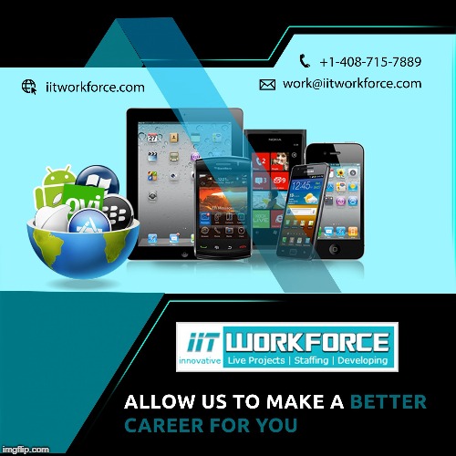 Iitworkforce.com, gives you the opportunity to make a better career by providing Mobile Applications Real Time Project Training. | image tagged in mobile,project,training,career,opportunity,imagination | made w/ Imgflip meme maker