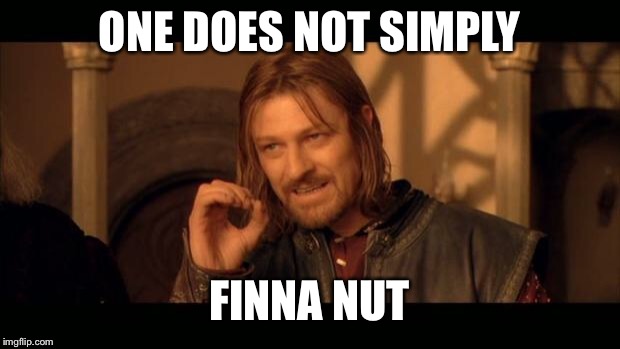 I don’t know | ONE DOES NOT SIMPLY; FINNA NUT | image tagged in sean bean lord of the rings | made w/ Imgflip meme maker