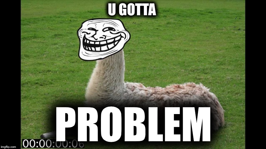 Problem | U GOTTA; PROBLEM | image tagged in troll | made w/ Imgflip meme maker