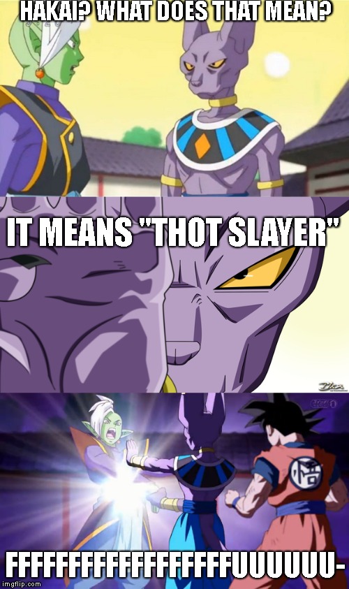 when her dad catches you cheating | HAKAI? WHAT DOES THAT MEAN? IT MEANS "THOT SLAYER"; FFFFFFFFFFFFFFFFFFUUUUUU- | image tagged in thot | made w/ Imgflip meme maker