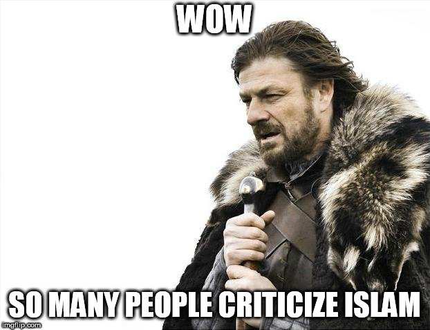 Brace Yourselves X is Coming Meme | WOW; SO MANY PEOPLE CRITICIZE ISLAM | image tagged in memes,brace yourselves x is coming,islam,islamophobia,anti-islamophobia,anti islamophobia | made w/ Imgflip meme maker