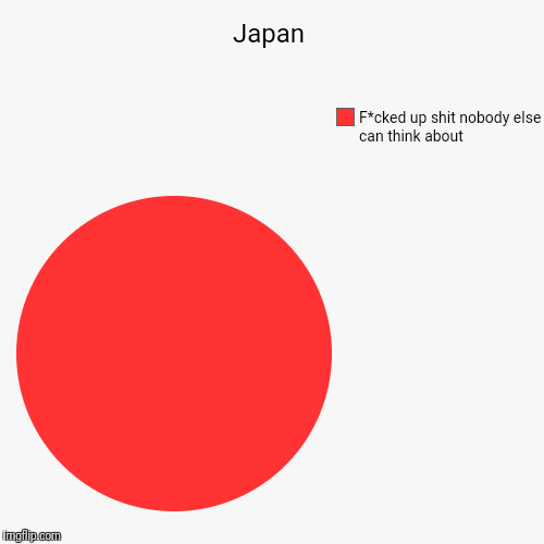 Japan | F*cked up shit nobody else can think about | image tagged in funny,pie charts | made w/ Imgflip chart maker