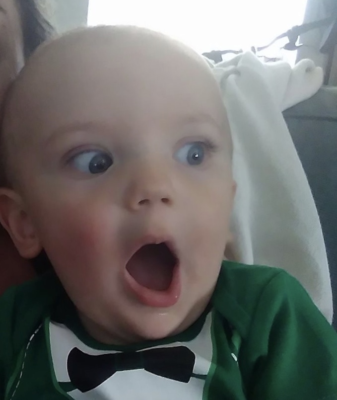 Baby surprised Blank Meme Template