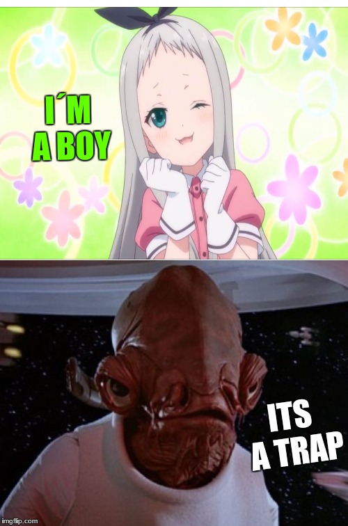 you knew it was coming  | I´M A BOY; ITS A TRAP | image tagged in anime,traps,admiral ackbar,meme | made w/ Imgflip meme maker