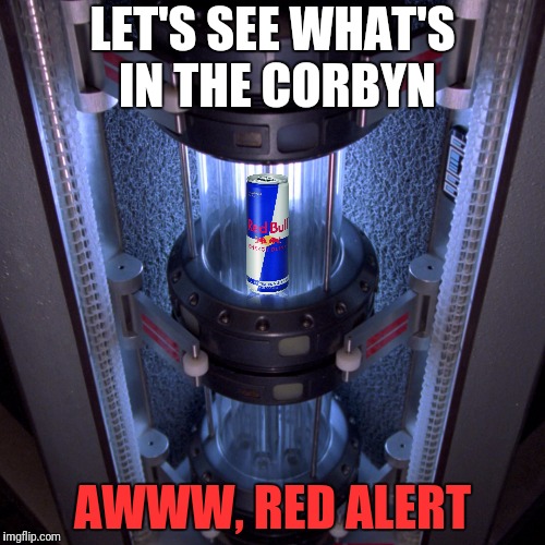LET'S SEE WHAT'S IN THE CORBYN AWWW, RED ALERT | made w/ Imgflip meme maker