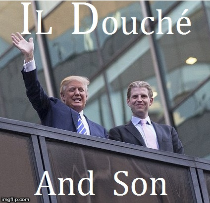 Donald Trump Il Douche | image tagged in donald,donald trump,trump,douche | made w/ Imgflip meme maker
