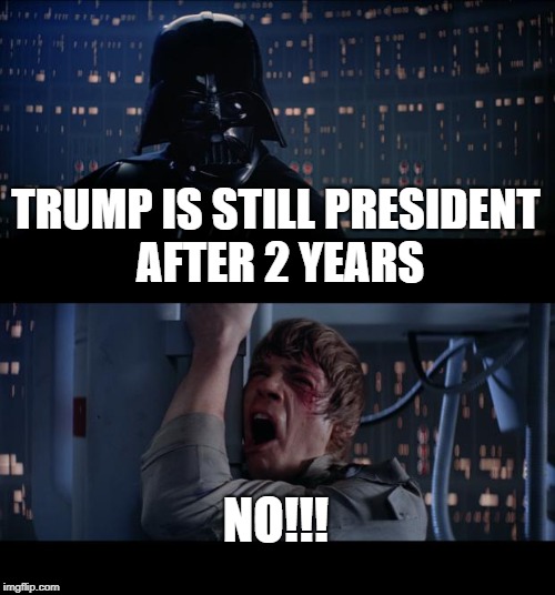 ANOTHER RUBBISH PRESIDENT! | TRUMP IS STILL PRESIDENT AFTER 2 YEARS; NO!!! | image tagged in memes,star wars no | made w/ Imgflip meme maker