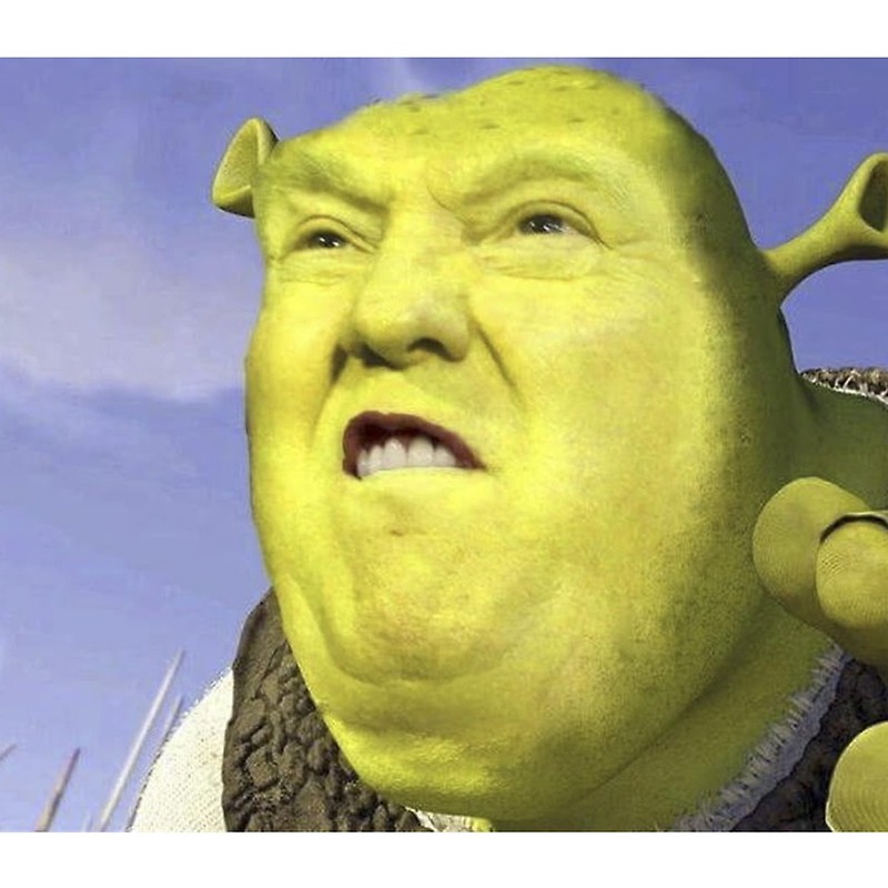 High Quality Donald Trump Shrek Blank Meme Template