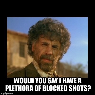 WOULD YOU SAY I HAVE A PLETHORA OF BLOCKED SHOTS? | made w/ Imgflip meme maker