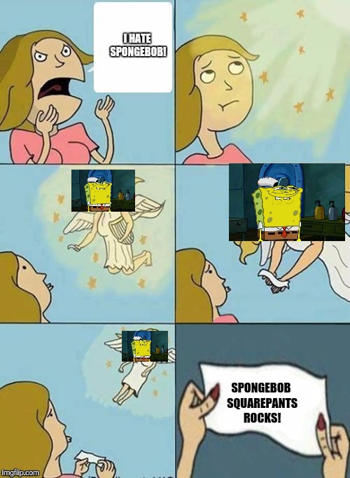 Spongebob week, a Landon_The_Memer event.(template via DashHopes!) |  I HATE SPONGEBOB! SPONGEBOB SQUAREPANTS ROCKS! | image tagged in we don't care,spongebob week,spongebob,dashhopes,dont you squidward,oh wow are you actually reading these tags | made w/ Imgflip meme maker