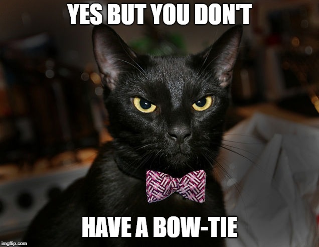 YES BUT YOU DON'T HAVE A BOW-TIE | made w/ Imgflip meme maker