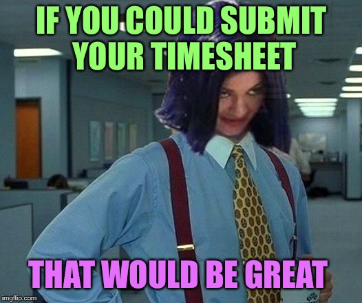 Kylie Would Be Great | IF YOU COULD SUBMIT YOUR TIMESHEET THAT WOULD BE GREAT | image tagged in kylie would be great | made w/ Imgflip meme maker