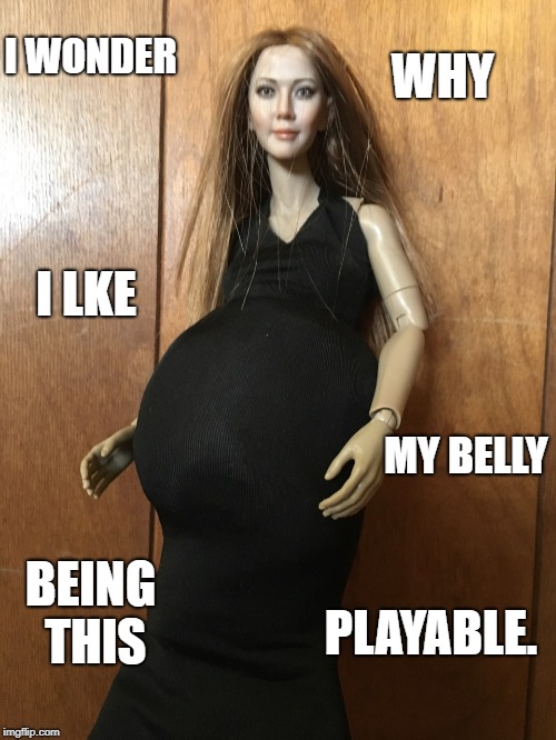 Krystal Zuzana | WHY; I WONDER; I LKE; MY BELLY; BEING THIS; PLAYABLE. | image tagged in krystal zuzana | made w/ Imgflip meme maker