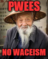 PWEES NO WACEISM | made w/ Imgflip meme maker