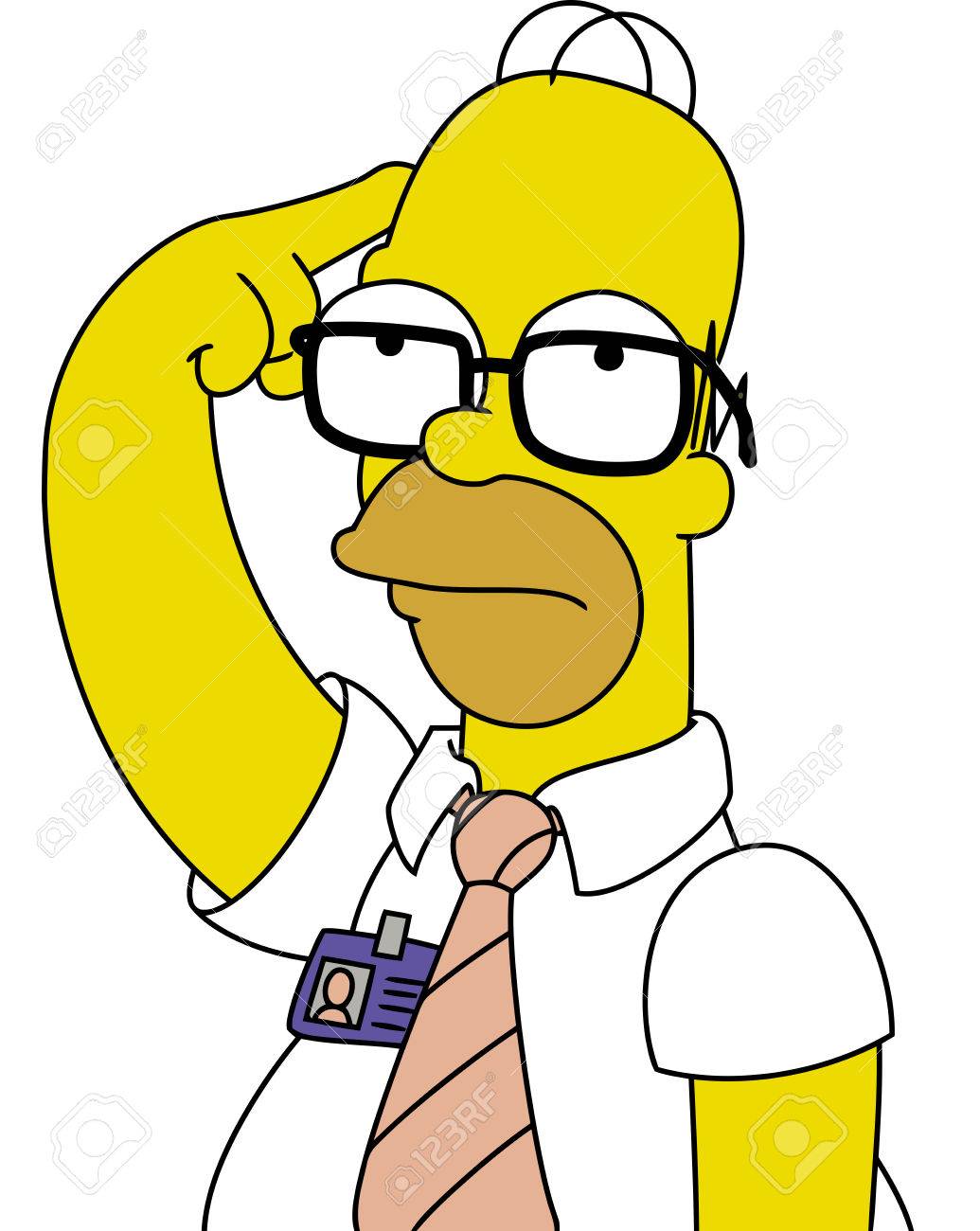 High Quality Homer Thinking Blank Meme Template