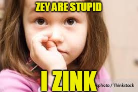 ZEY ARE STUPID I ZINK | made w/ Imgflip meme maker