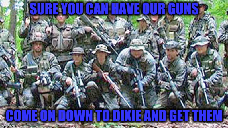 SURE YOU CAN HAVE OUR GUNS COME ON DOWN TO DIXIE AND GET THEM | made w/ Imgflip meme maker