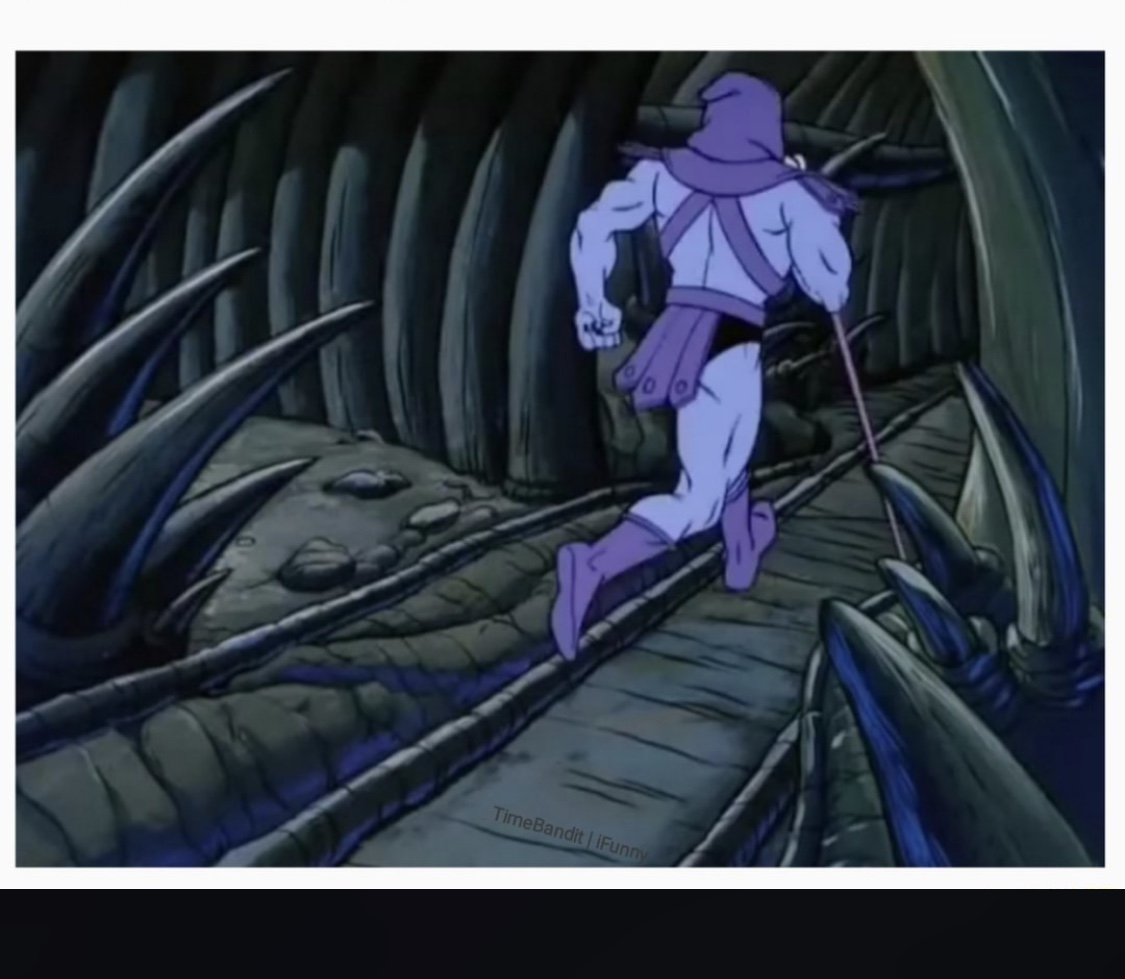 Skeletor running gif