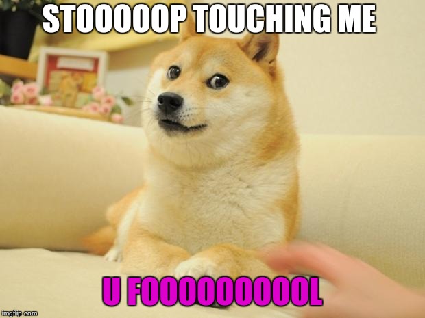 Doge 2 Meme | STOOOOOP TOUCHING ME; U FOOOOOOOOOL | image tagged in memes,doge 2 | made w/ Imgflip meme maker