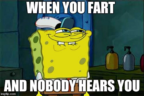 Don't You Squidward Meme | WHEN YOU FART; AND NOBODY HEARS YOU | image tagged in memes,dont you squidward | made w/ Imgflip meme maker