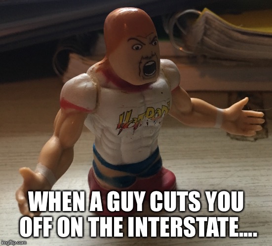 Interstate Trouble  | WHEN A GUY CUTS YOU OFF ON THE INTERSTATE.... | image tagged in highway,cars | made w/ Imgflip meme maker